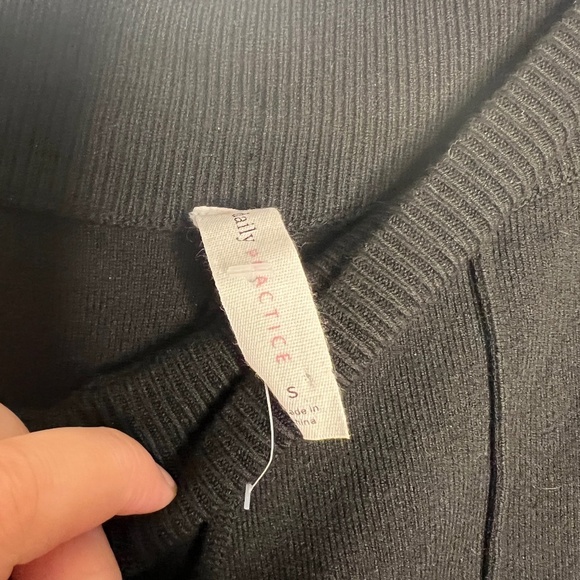 Anthropologie Daily Practice knit Lounge Pants - black Wide leg size S New - Picture 6 of 8